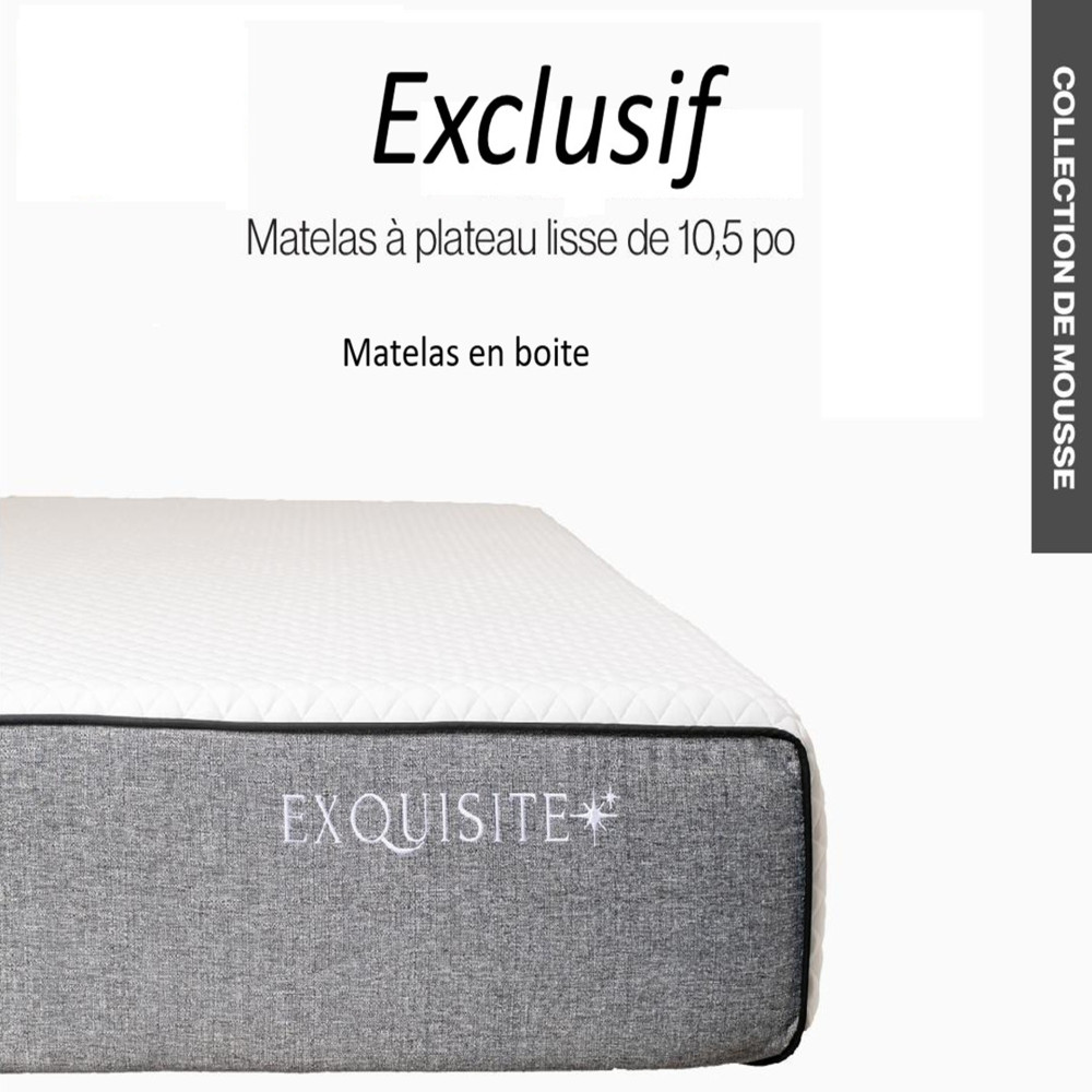 Matelas Mousse DSB Exclusif 10.5'' en boite semi-ferme
