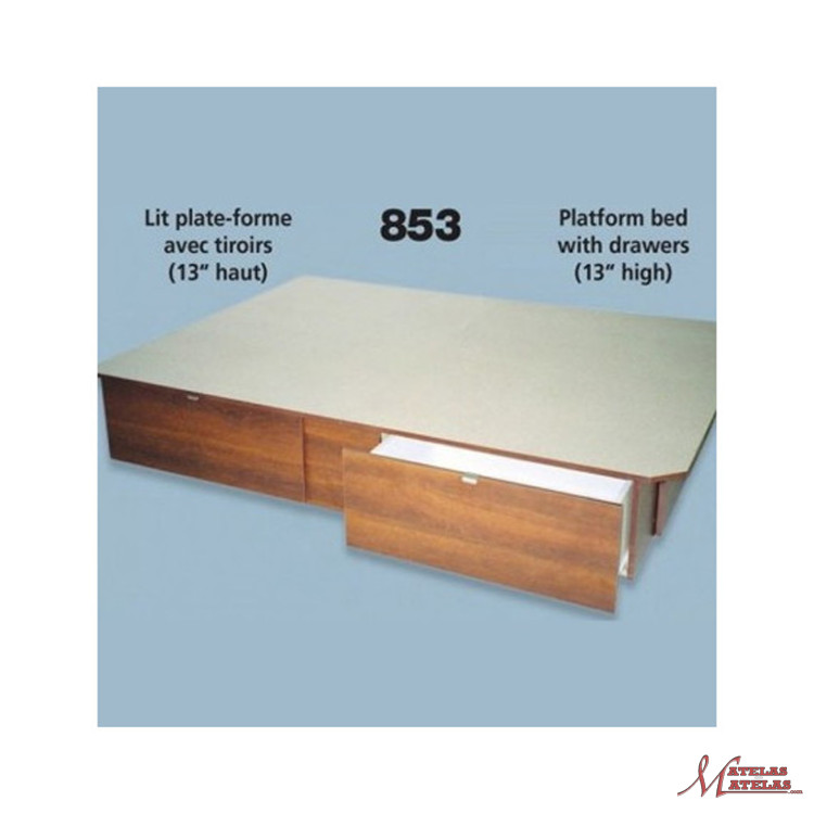 Platform Bed Nouveau Concept 853- 13''-2 drawers