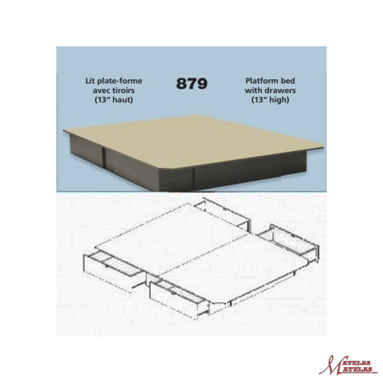 Platform Bed Nouveau Concept 879 -13'' 4 Drawers